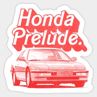 Honda Prelude (Red) /// Original Retro Design Sticker